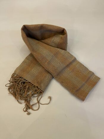 DEKIブータン産ストール23051Wild silk（野蚕） 70% COTTON 30%